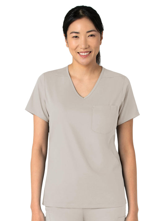 Women's Two-Pocket Tuck-In V-Neck Top