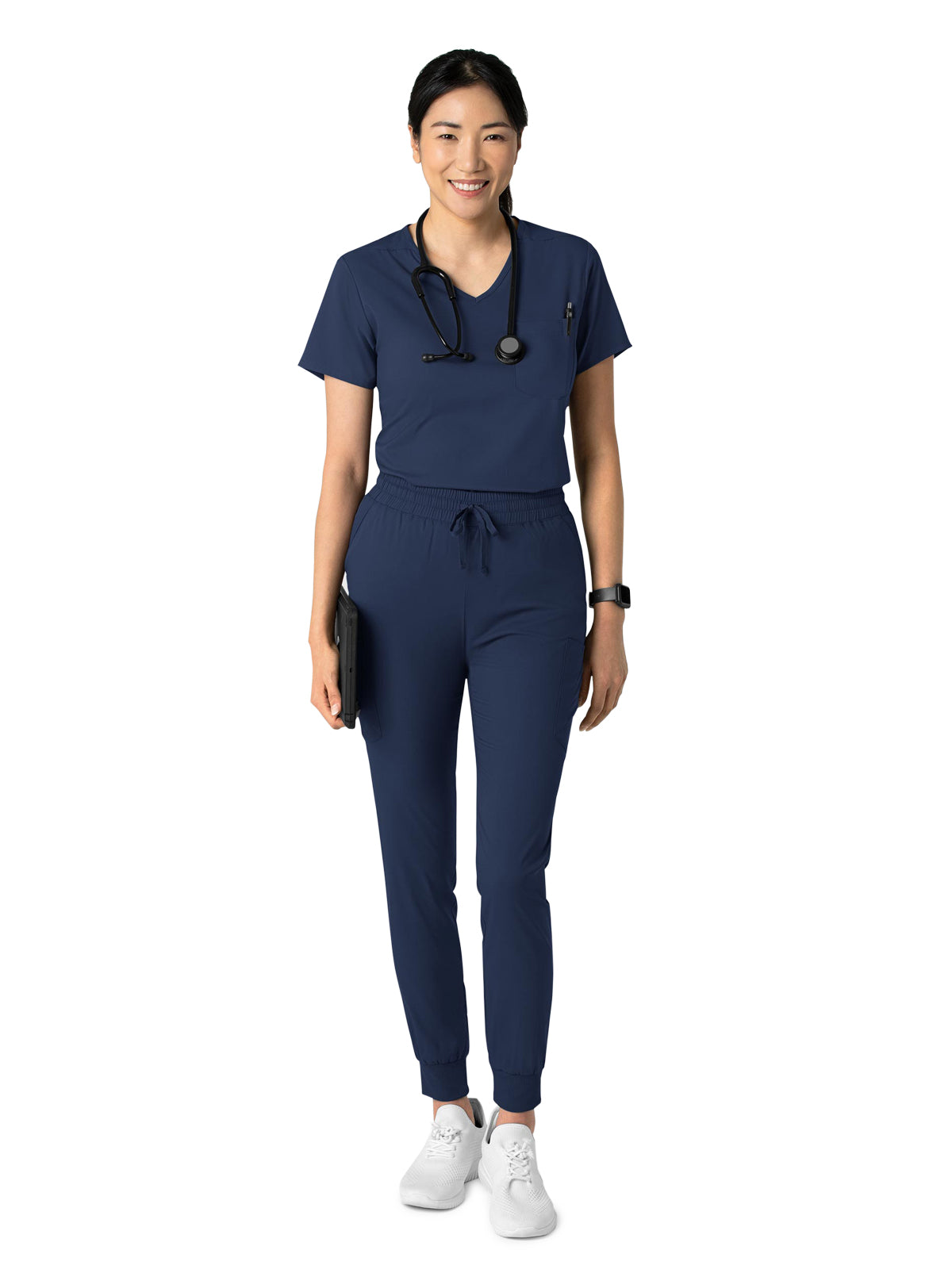 Women's Two-Pocket Tuck-In V-Neck Top