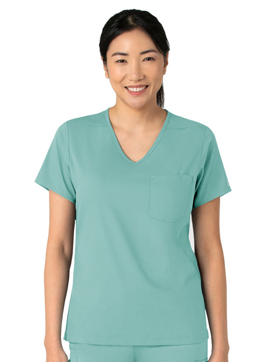 Women's Two-Pocket Tuck-In V-Neck Top