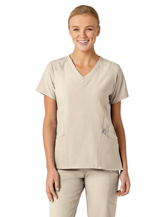 Women's Five-Pocket V-Neck Top