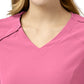 Women's Four-Pocket Hidden Zip V-Neck Top