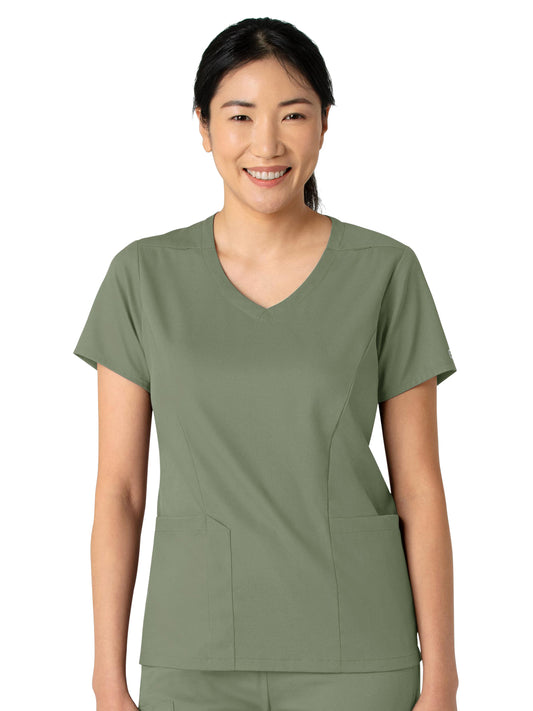 Women's 2-Pocket V-Neck Top