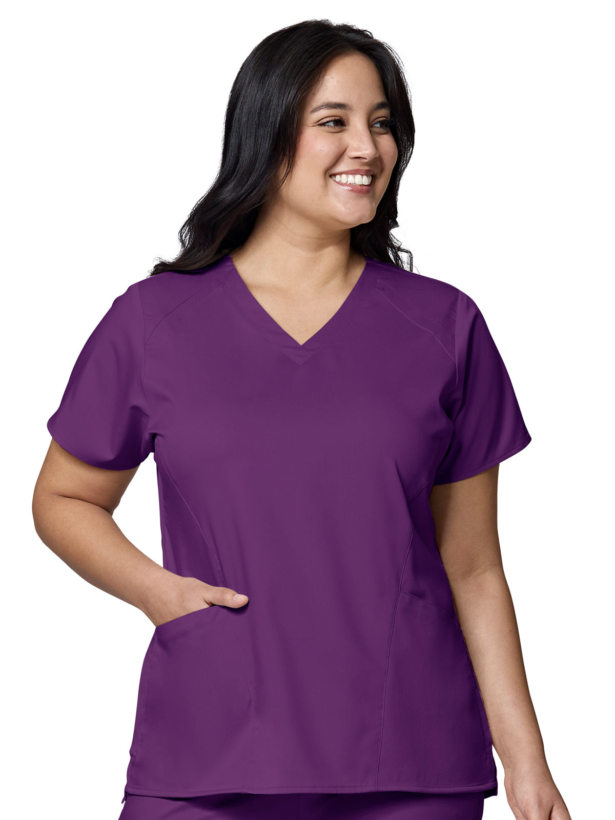 Women's 4 Pocket V-Neck Top