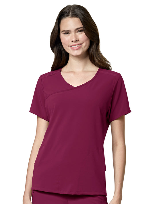 Women's Four-Pocket Y-Neck Top