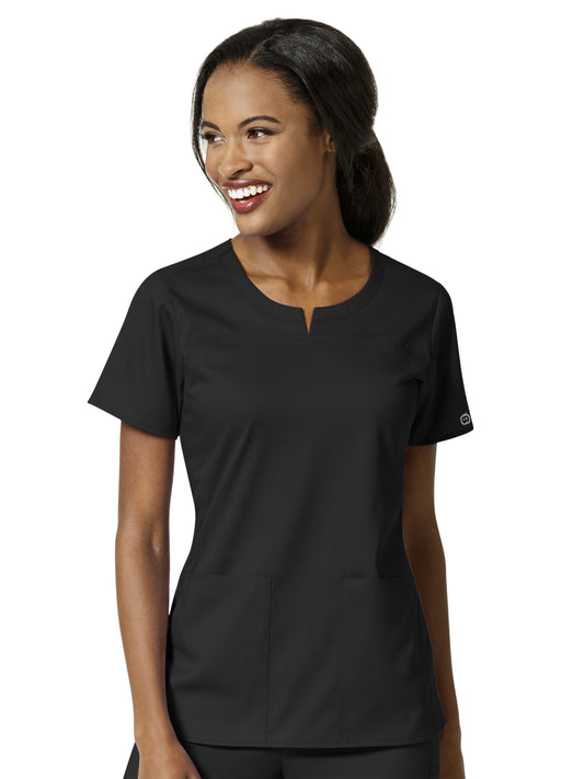 Women's 4 Pocket Notch Neck Top