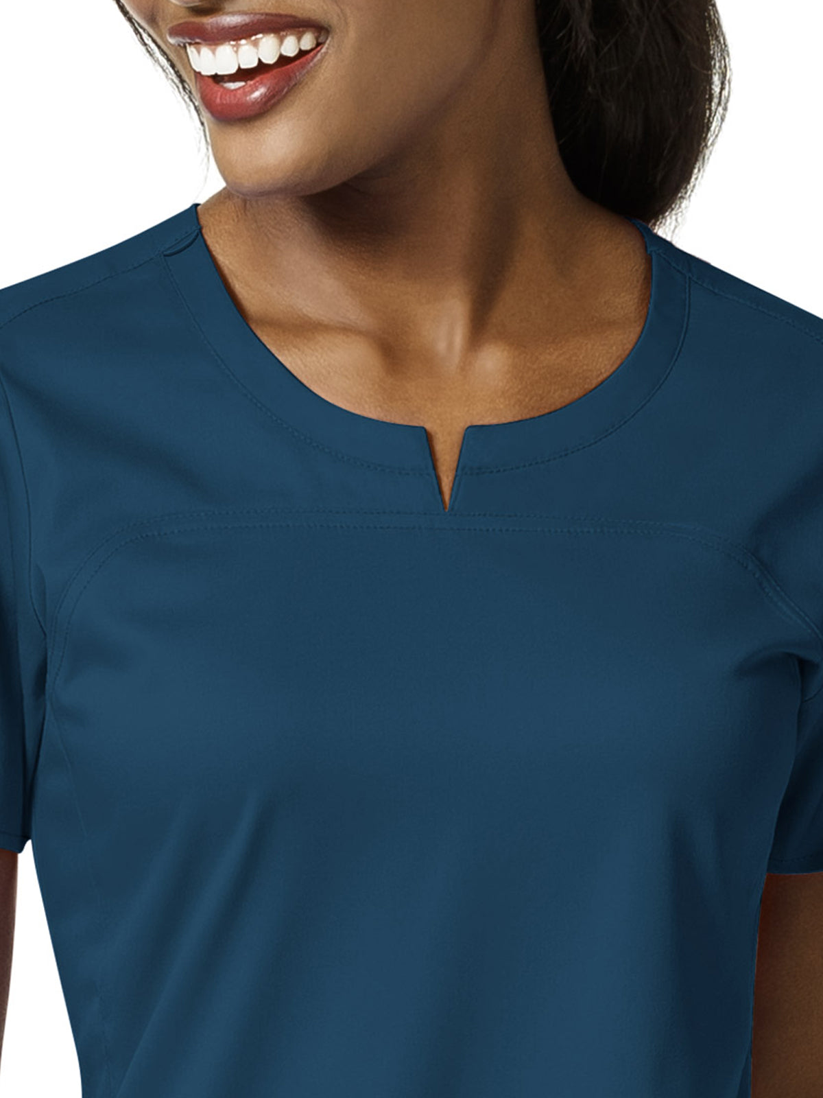 Women's 4 Pocket Notch Neck Top