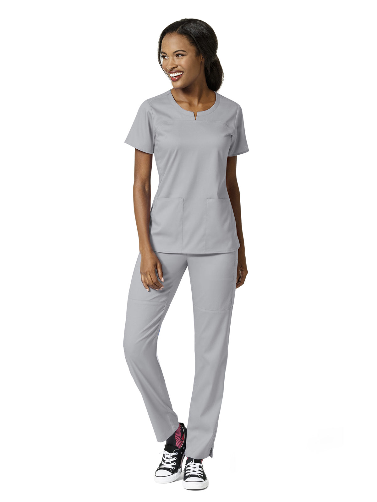 Women's 4 Pocket Notch Neck Top