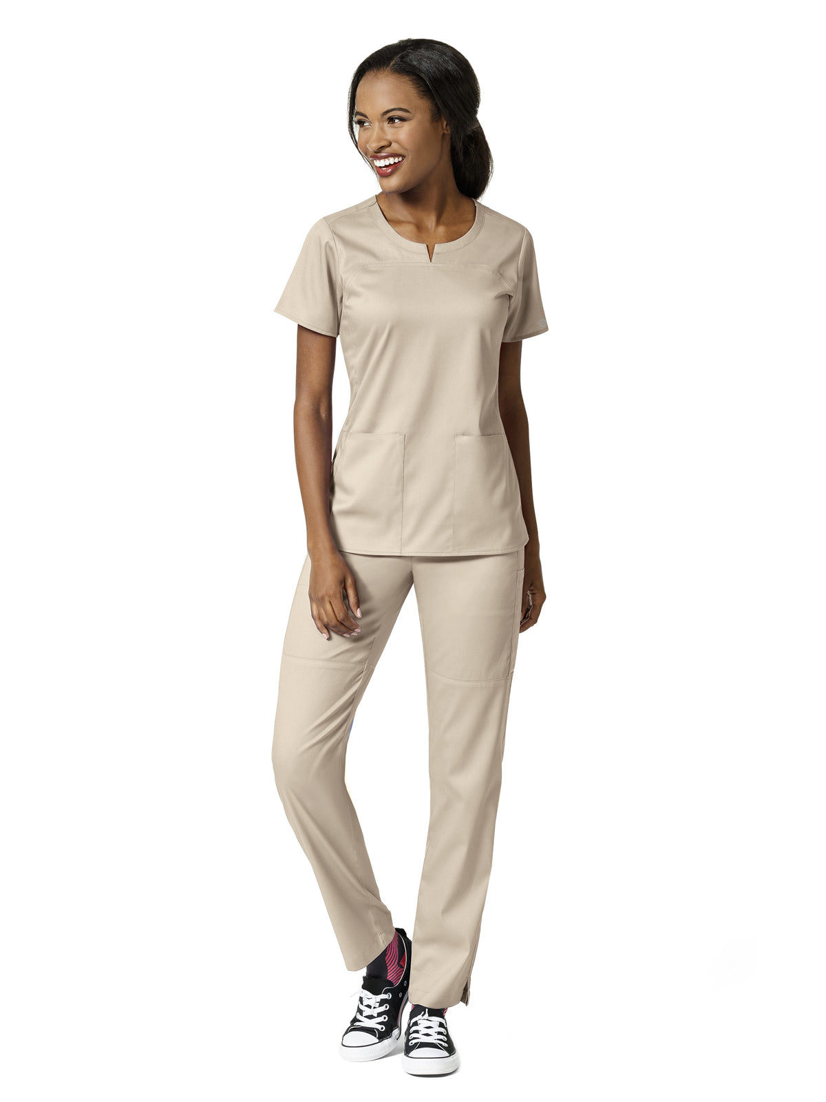 Women's 4 Pocket Notch Neck Top