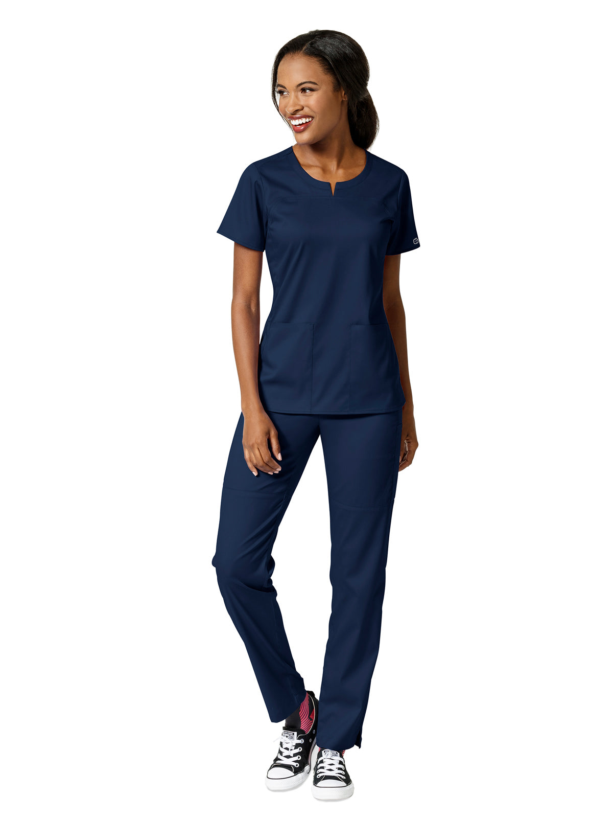 Women's 4 Pocket Notch Neck Top