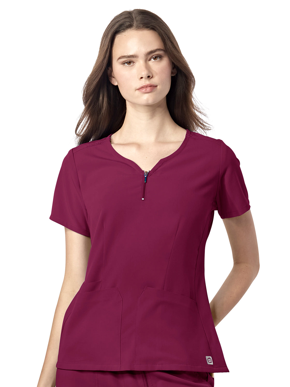 Women's Three-Pocket Quarter Zip Notch Neck Top