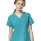 Women's Four-Pocket Flex-Back Stylized V-Neck Top