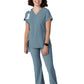 Women's Three-Pocket Y-Neck Dolman Scrub Top