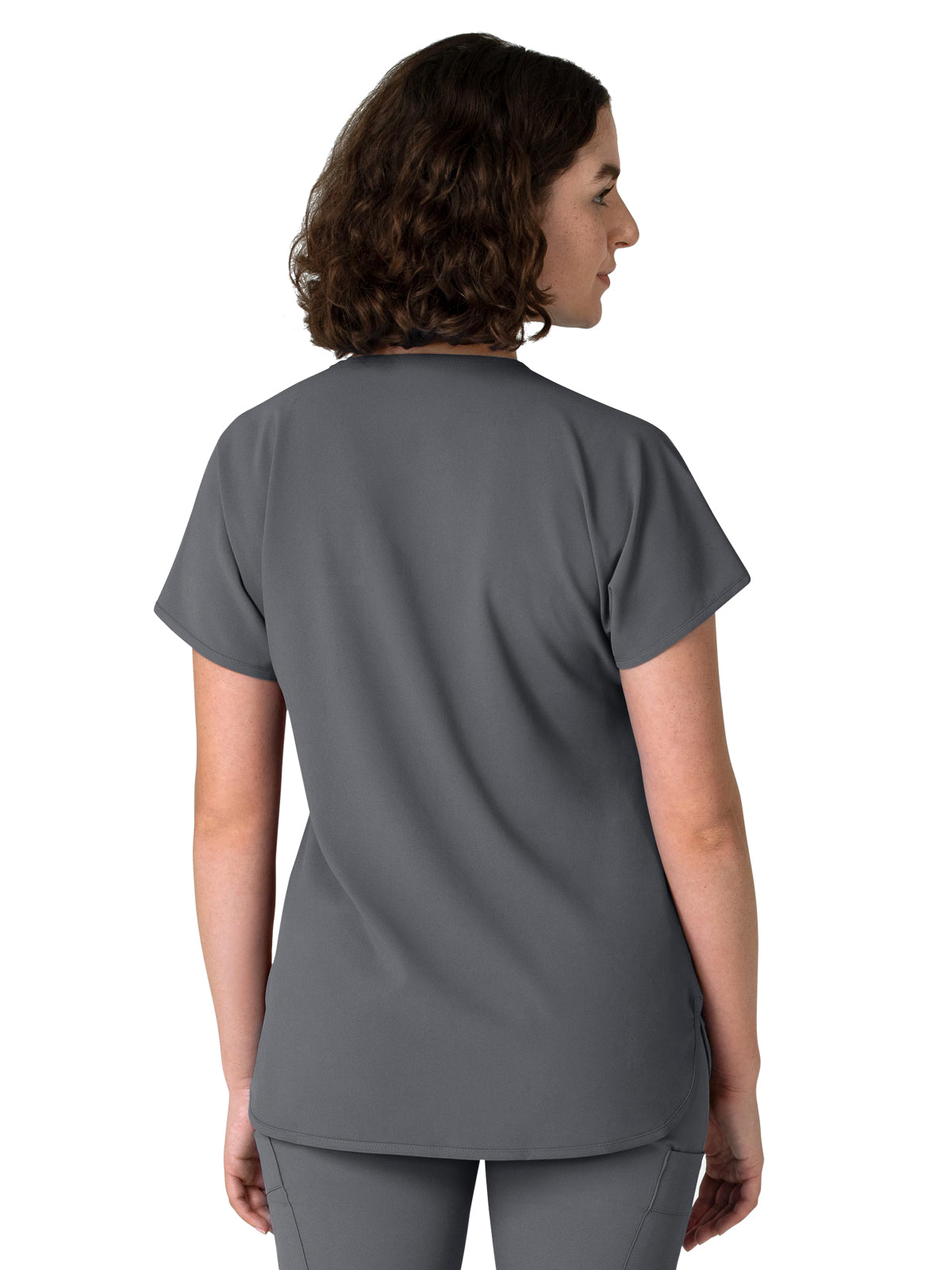 Women's Three-Pocket Y-Neck Dolman Scrub Top