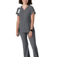 Women's Three-Pocket Y-Neck Dolman Scrub Top