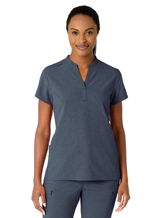 Women's Mandarin Collar Scrub Top