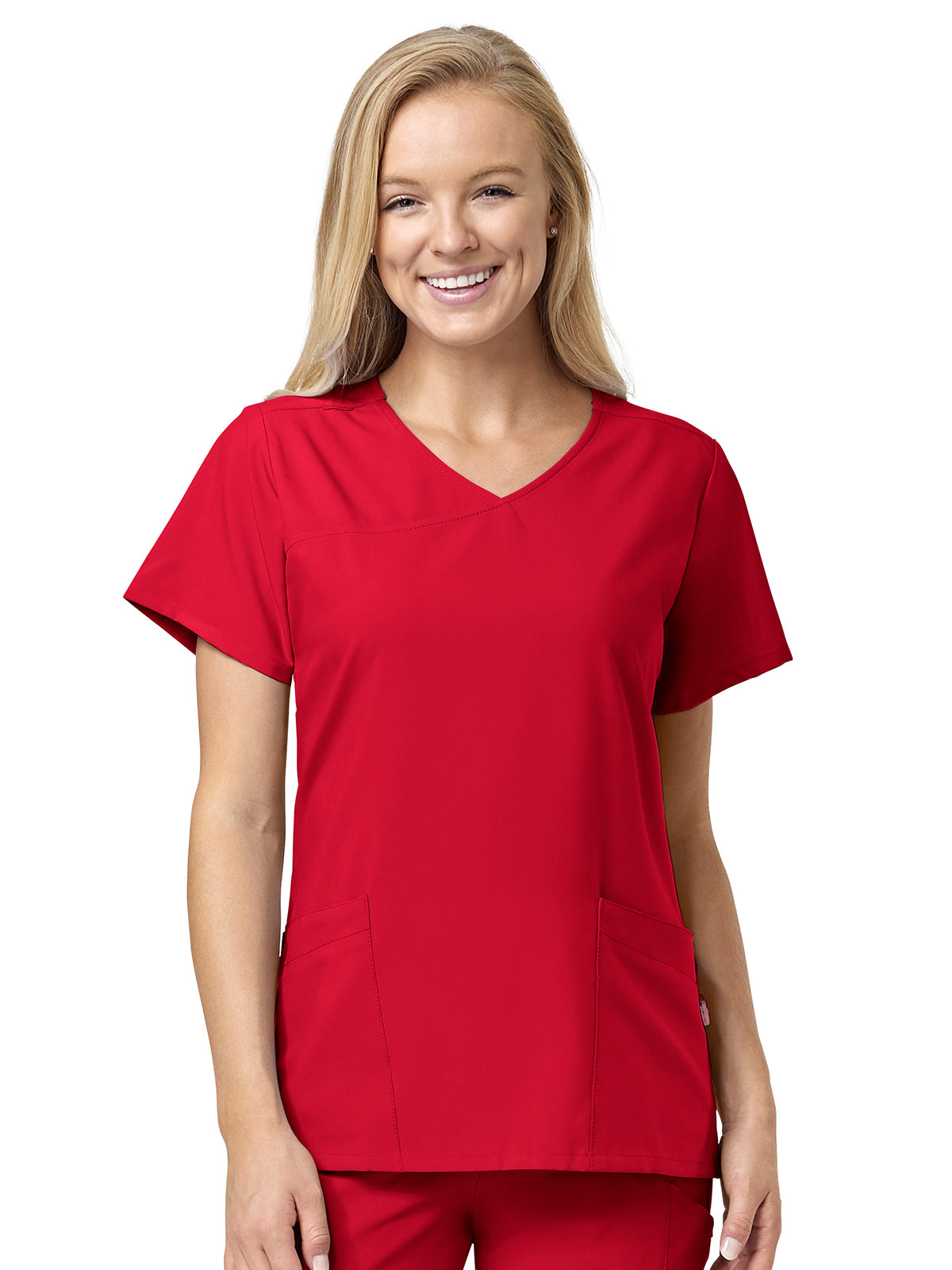 Women's Two-Pocket Y-Neck Wrap Top