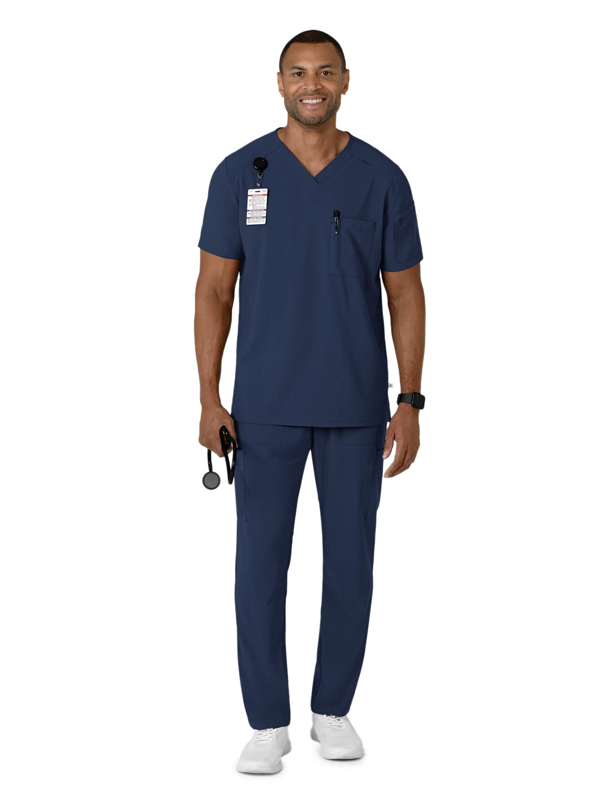 Men's V-Neck 5-Pocket Scrub Top