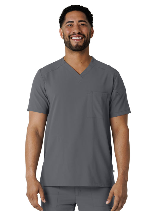 Men's V-Neck 5-Pocket Scrub Top