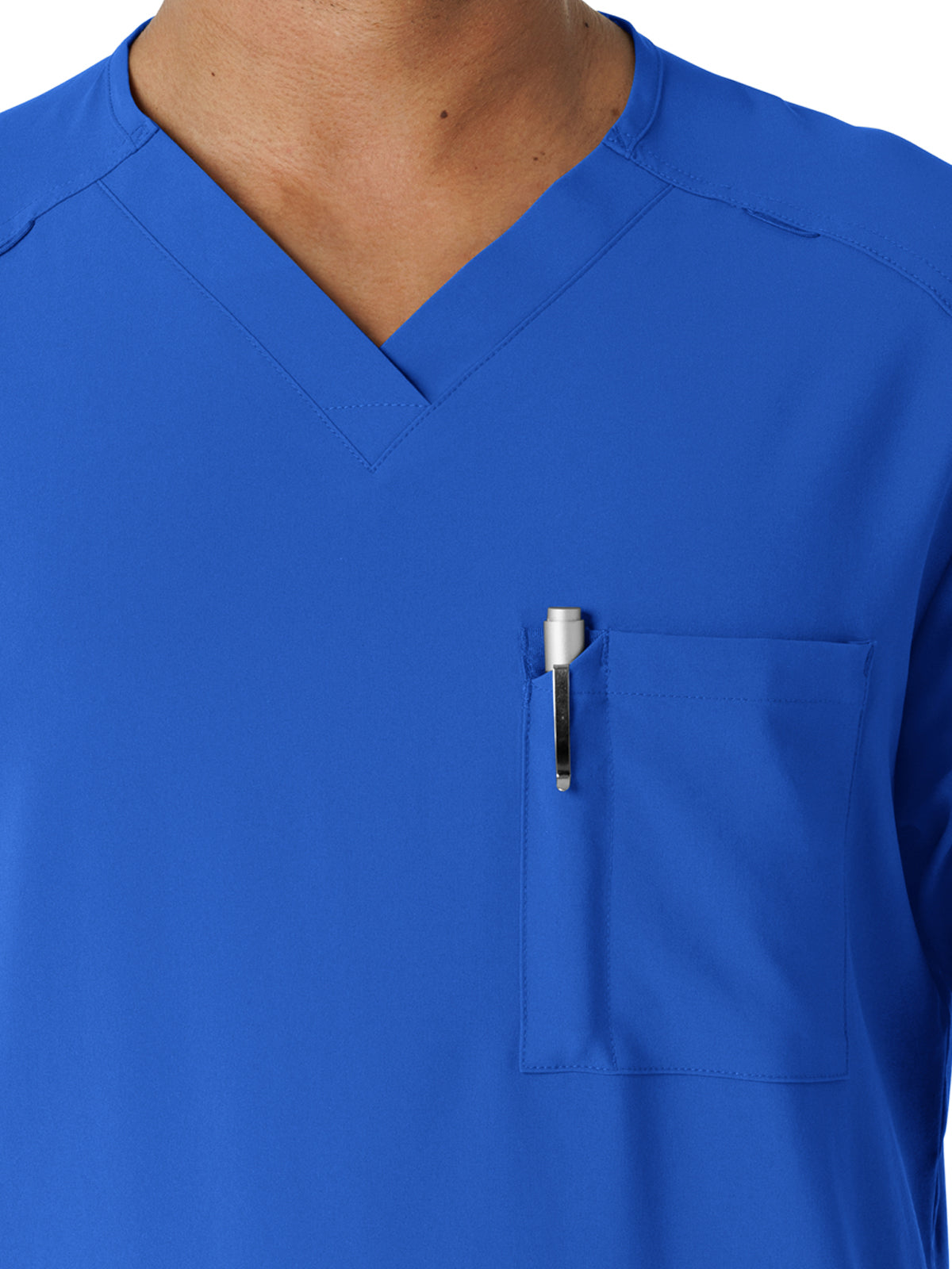 Men's V-Neck 5-Pocket Scrub Top