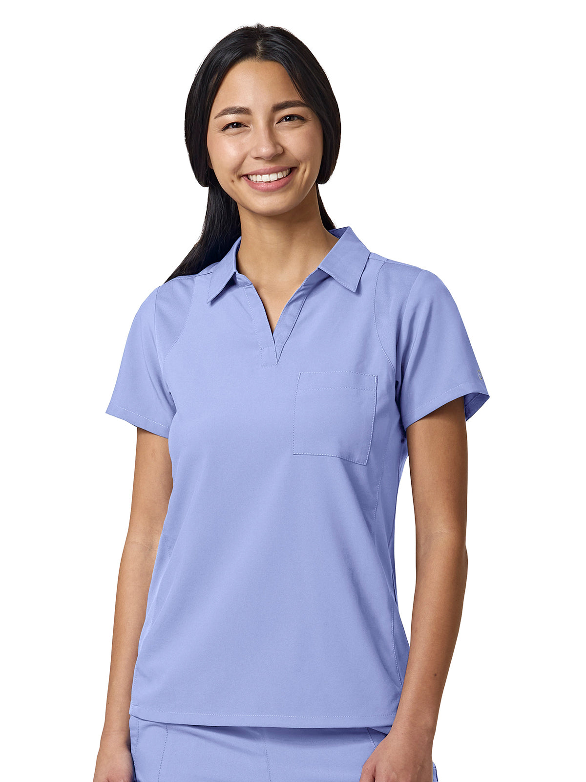 Women's One-Pocket Easy Comfort Placket Top