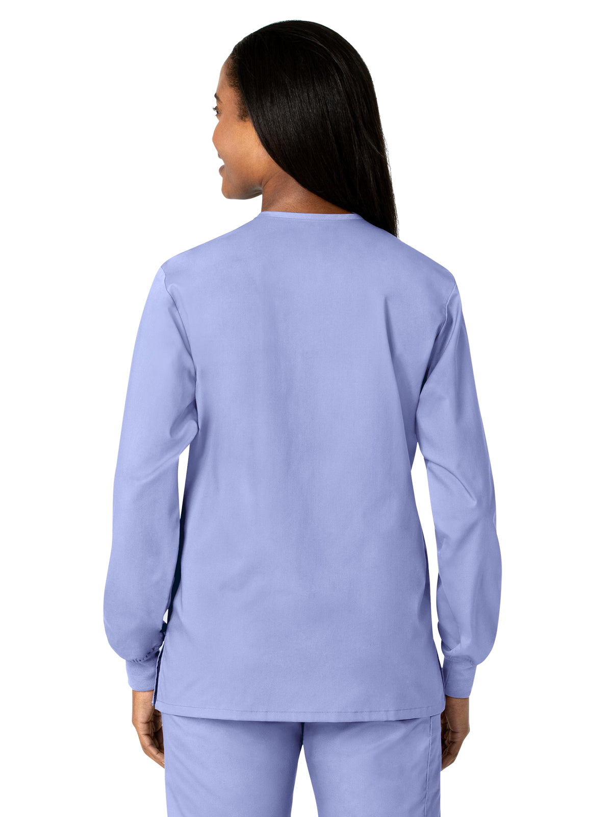 Unisex Five-Pocket Snap Front Scrub Jacket