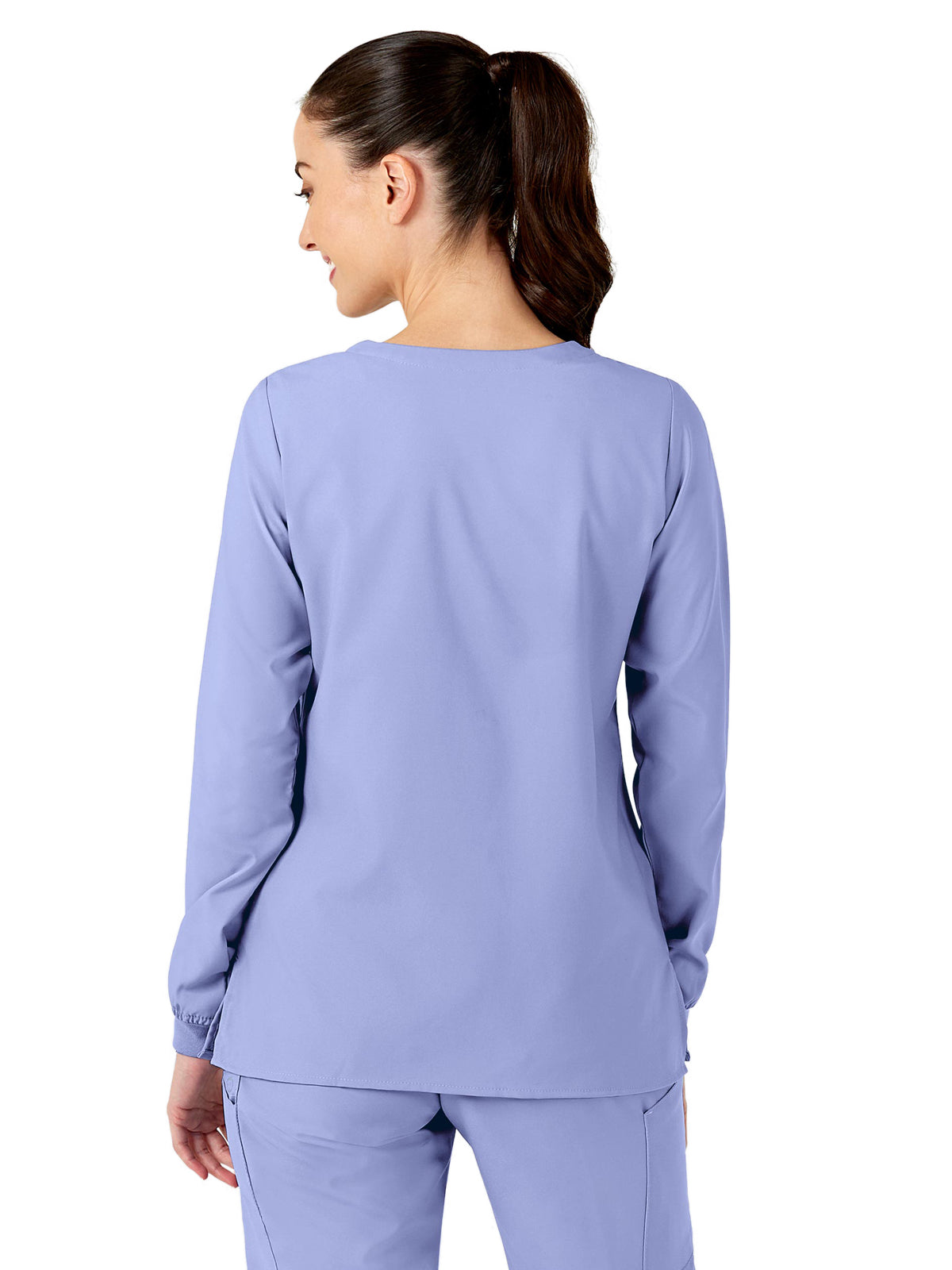 Women's Two-Pocket Crew Neck Scrub Jacket