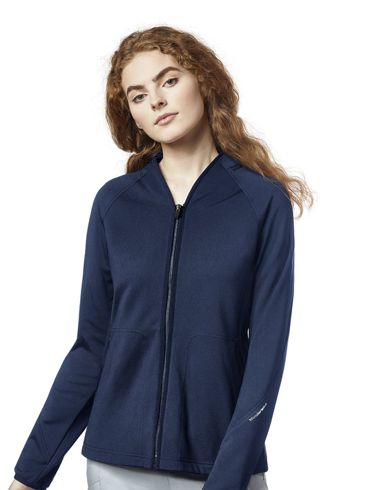 Women's Fleece Full Zip Scrub Jacket