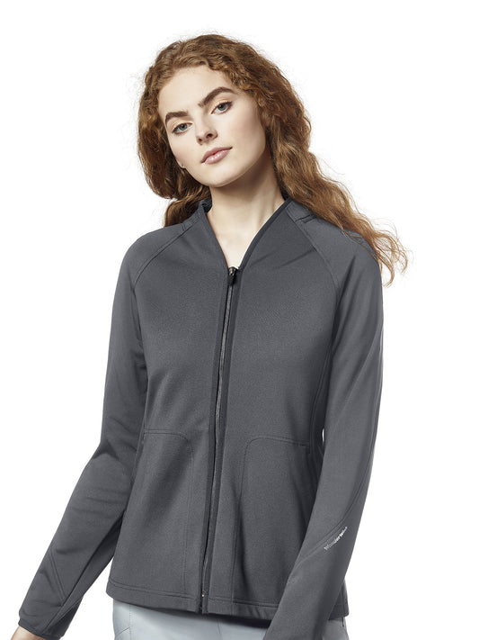 Women's Fleece Full Zip Scrub Jacket