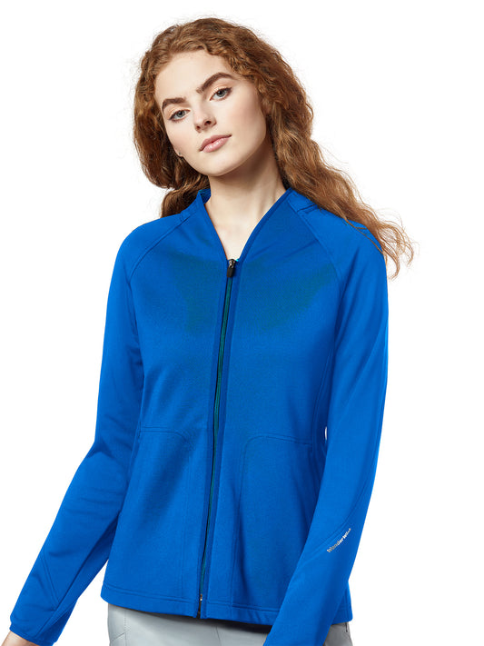 Women's Fleece Full Zip Scrub Jacket