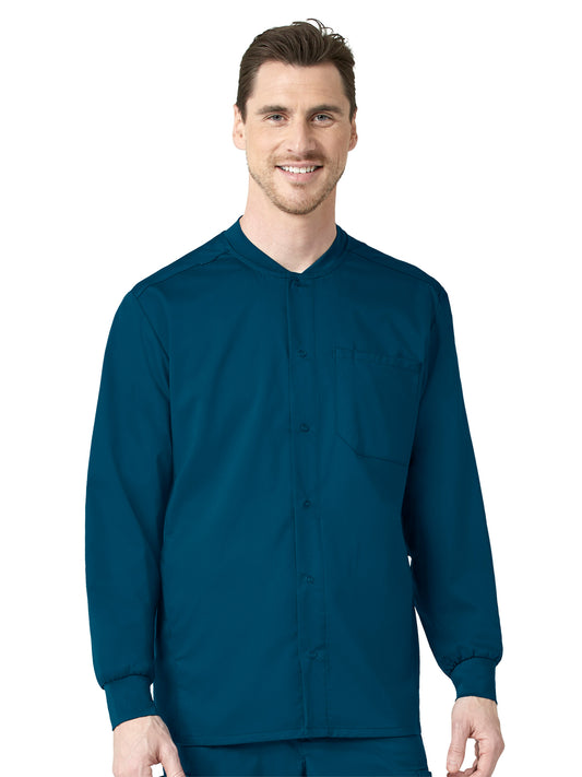 Men's Six-Pocket Snap-Front Warm-Up Jacket