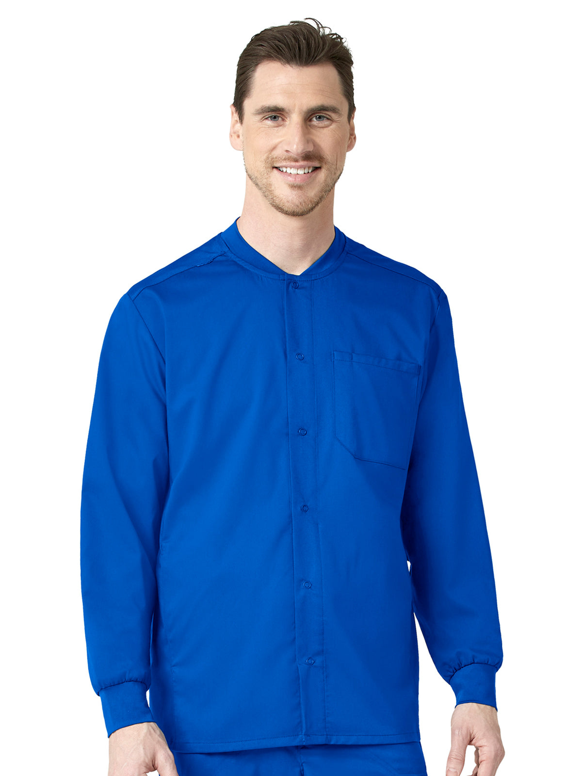 Men's Six-Pocket Snap-Front Warm-Up Jacket