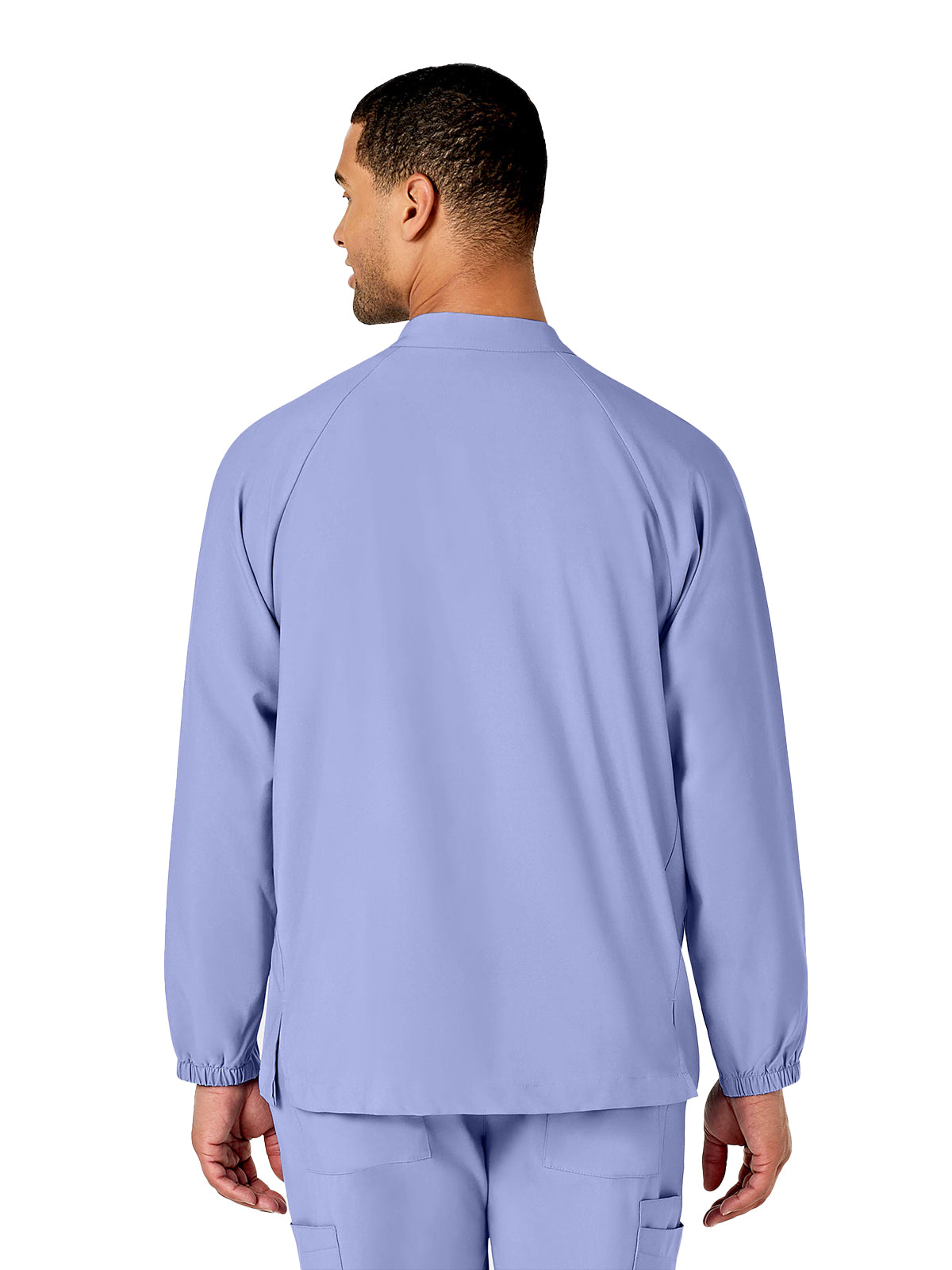 Men's Three-Pocket Zip-Front Warm-Up Scrub Jacket