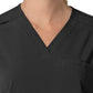 Women's Four-Pocket Oversized V-Neck Scrub Top