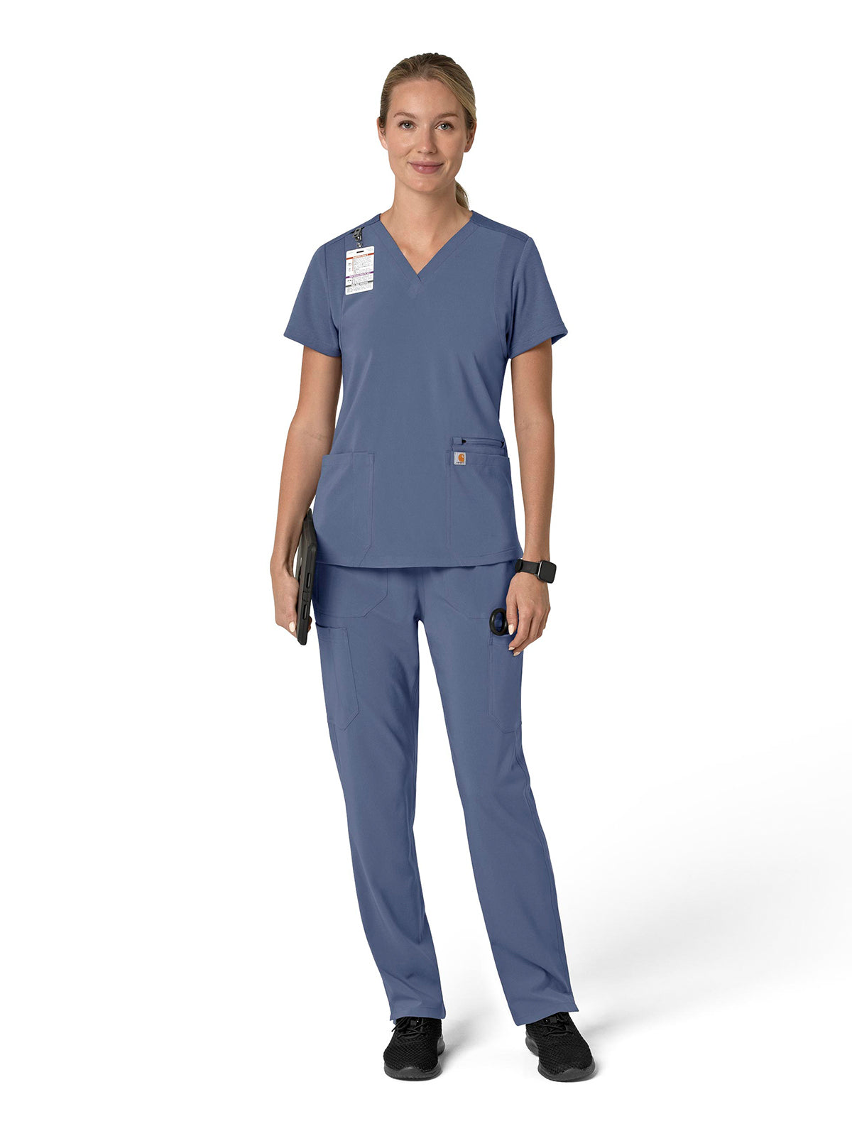 Women's Three-Pocket Flex Panel V-Neck Scrub Top