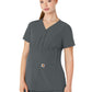 Women's Four-Pocket Henley Maternity Scrub Top