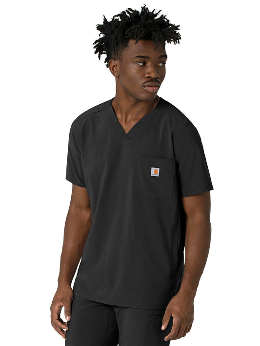 Men's Three-Pocket V-Neck Scrub Top