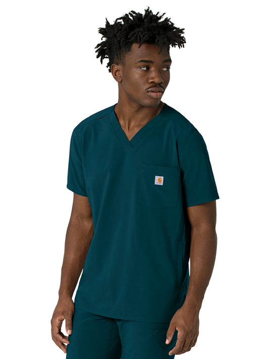 Men's Three-Pocket V-Neck Scrub Top