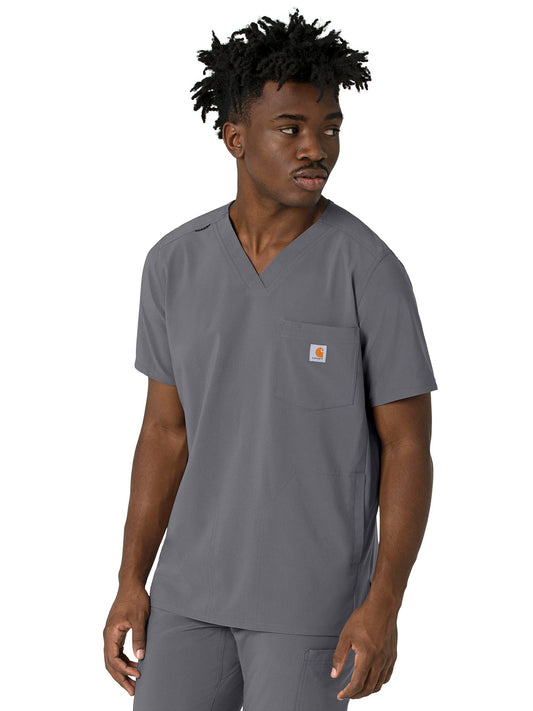 Men's Three-Pocket V-Neck Scrub Top