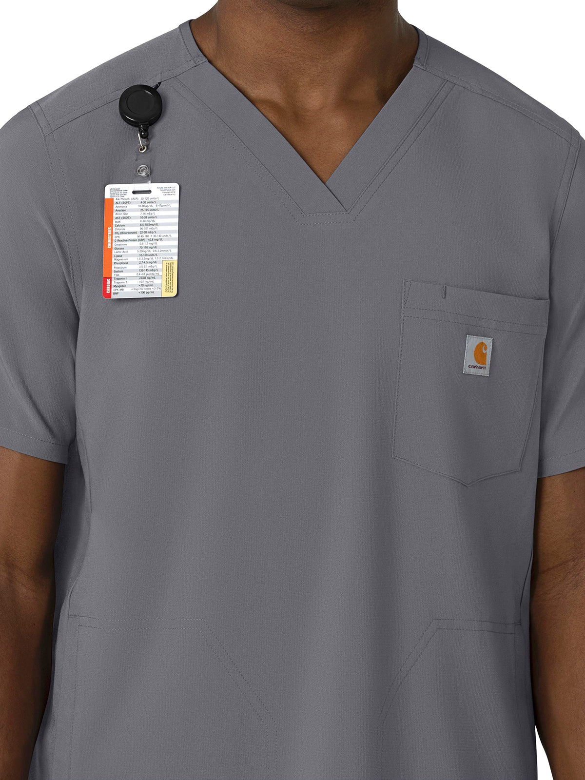 Men's Three-Pocket V-Neck Scrub Top