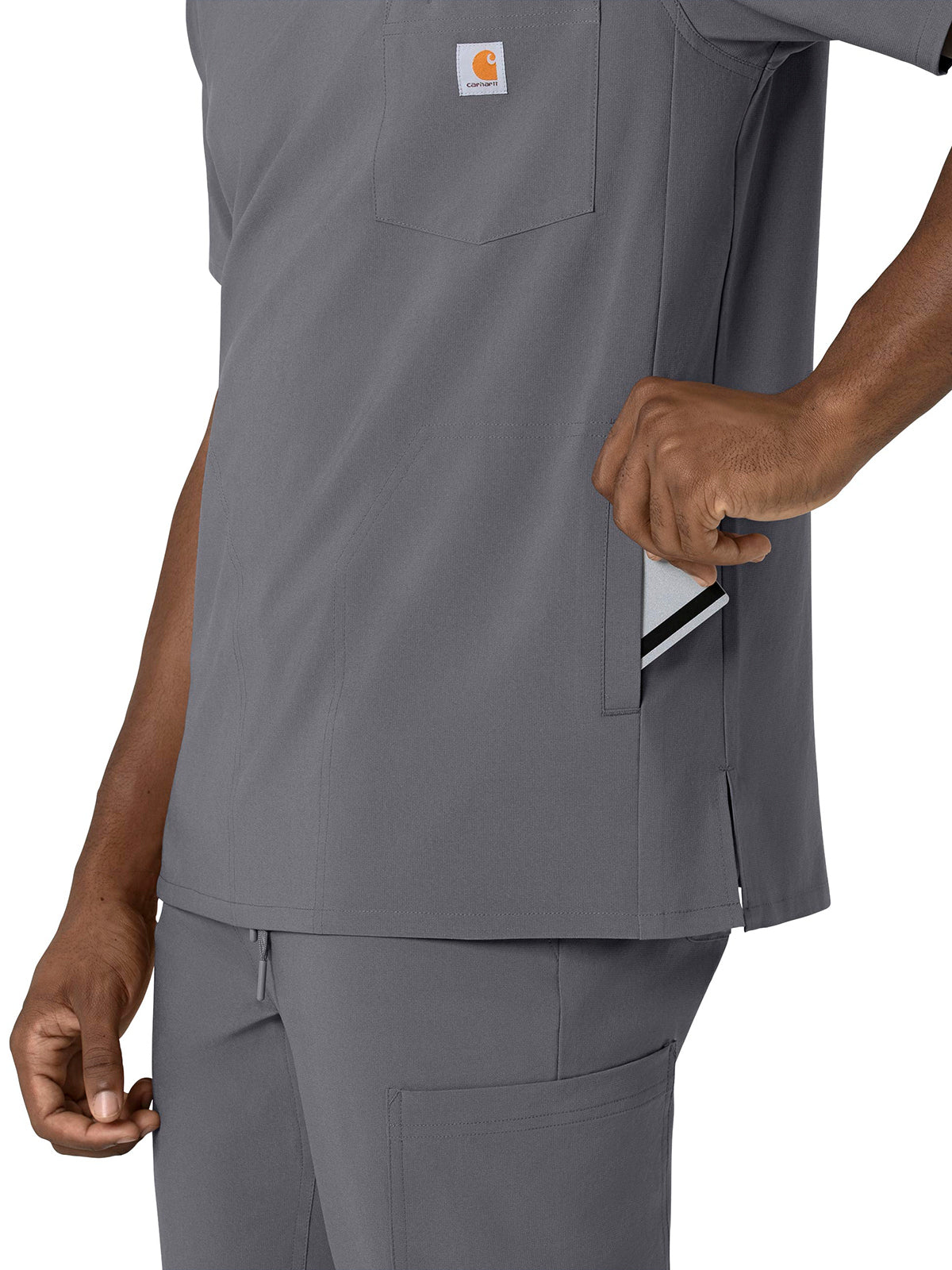 Men's Three-Pocket V-Neck Scrub Top