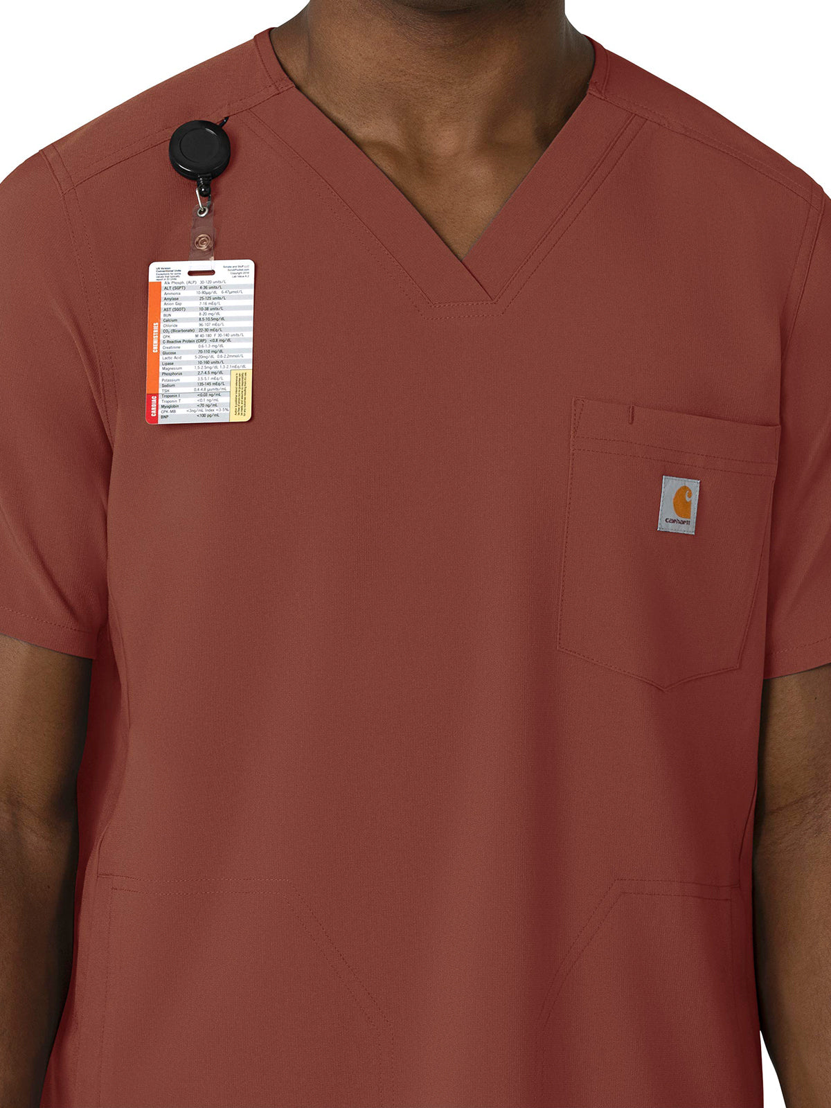 Men's Three-Pocket V-Neck Scrub Top