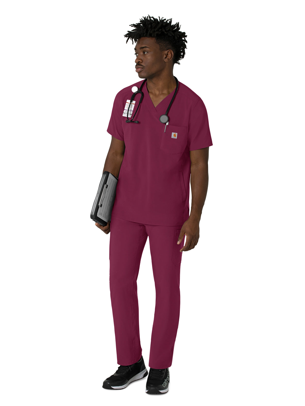 Men's Three-Pocket V-Neck Scrub Top