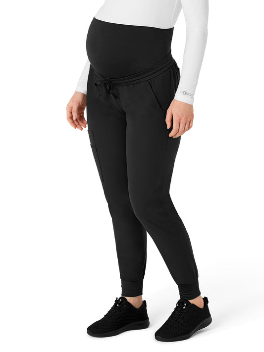 Women's Seven-Pocket Maternity Jogger Scrub Pant