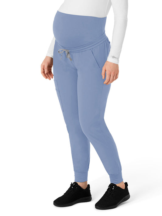 Women's Seven-Pocket Maternity Jogger Scrub Pant