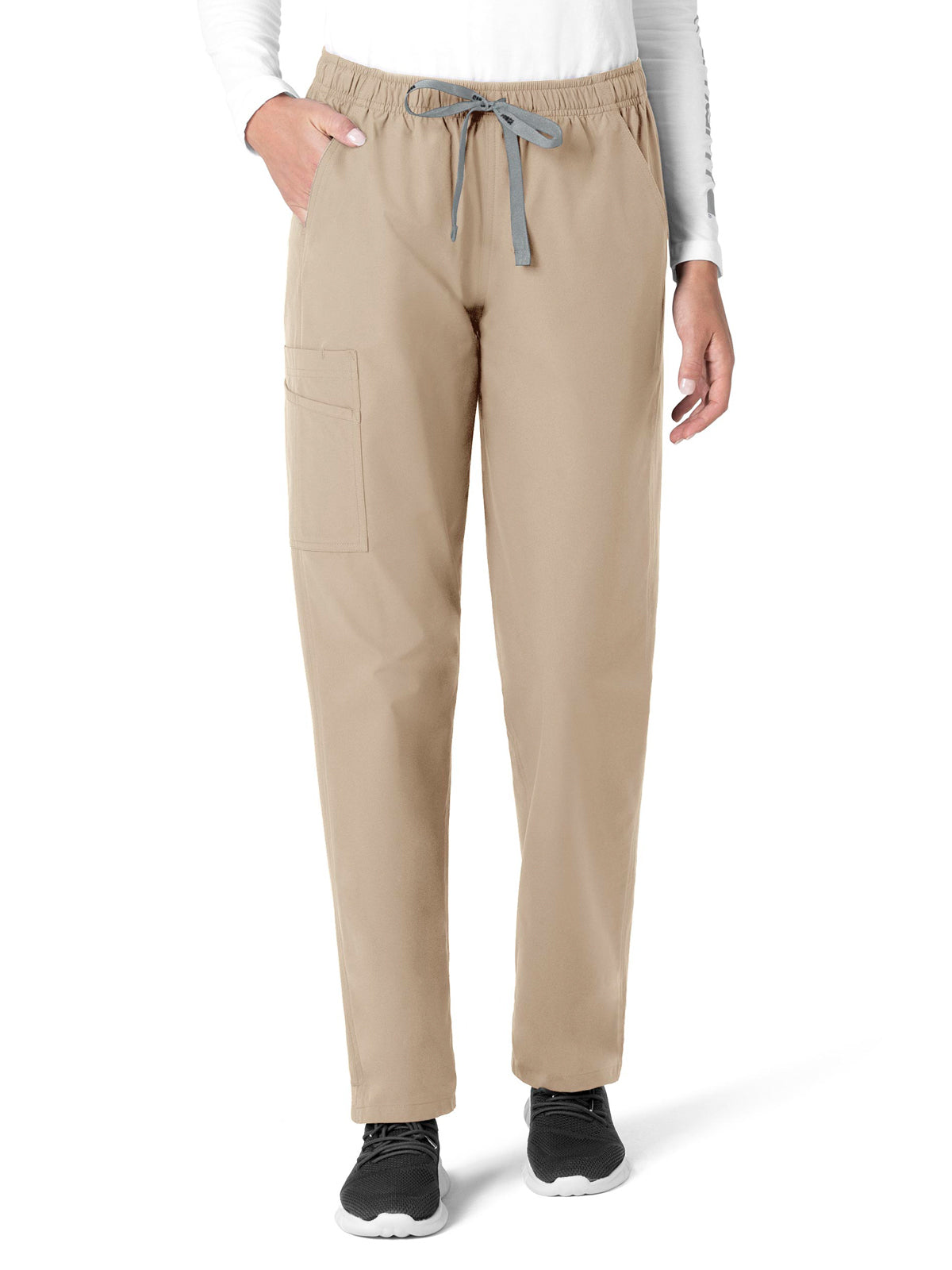 Unisex Six-Pocket Elastic Waist Pant