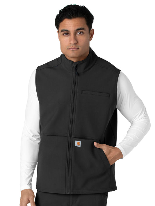 Men's Four-Pocket Bonded Fleece Vest