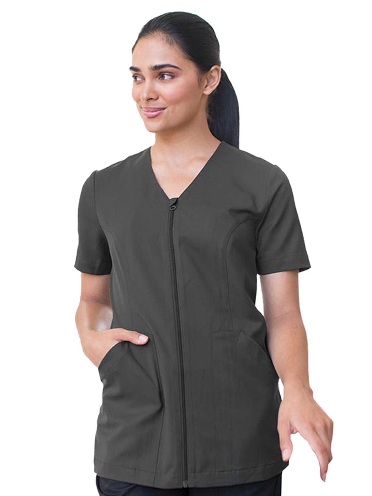 Women's Stretch Full-Zip Tunic Shirt