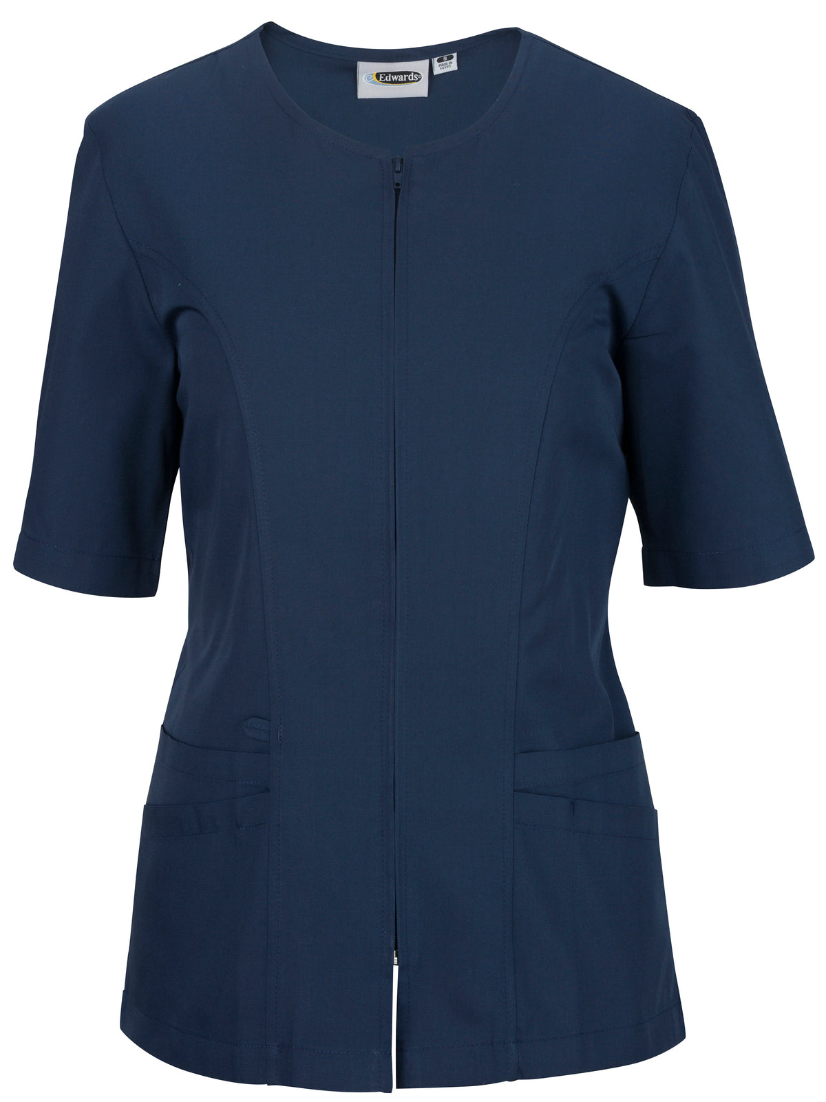 Women's Zip-Front Housekeeping Smock Shirt