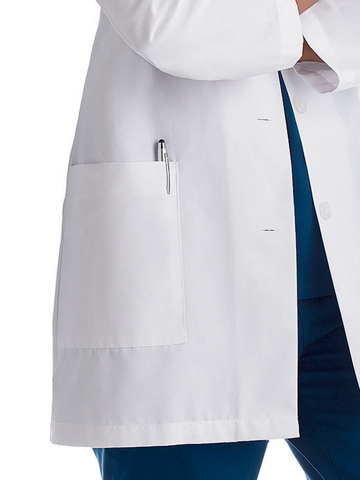 Women's Three-Pocket 33" Slim Mid-Length Lab Coat