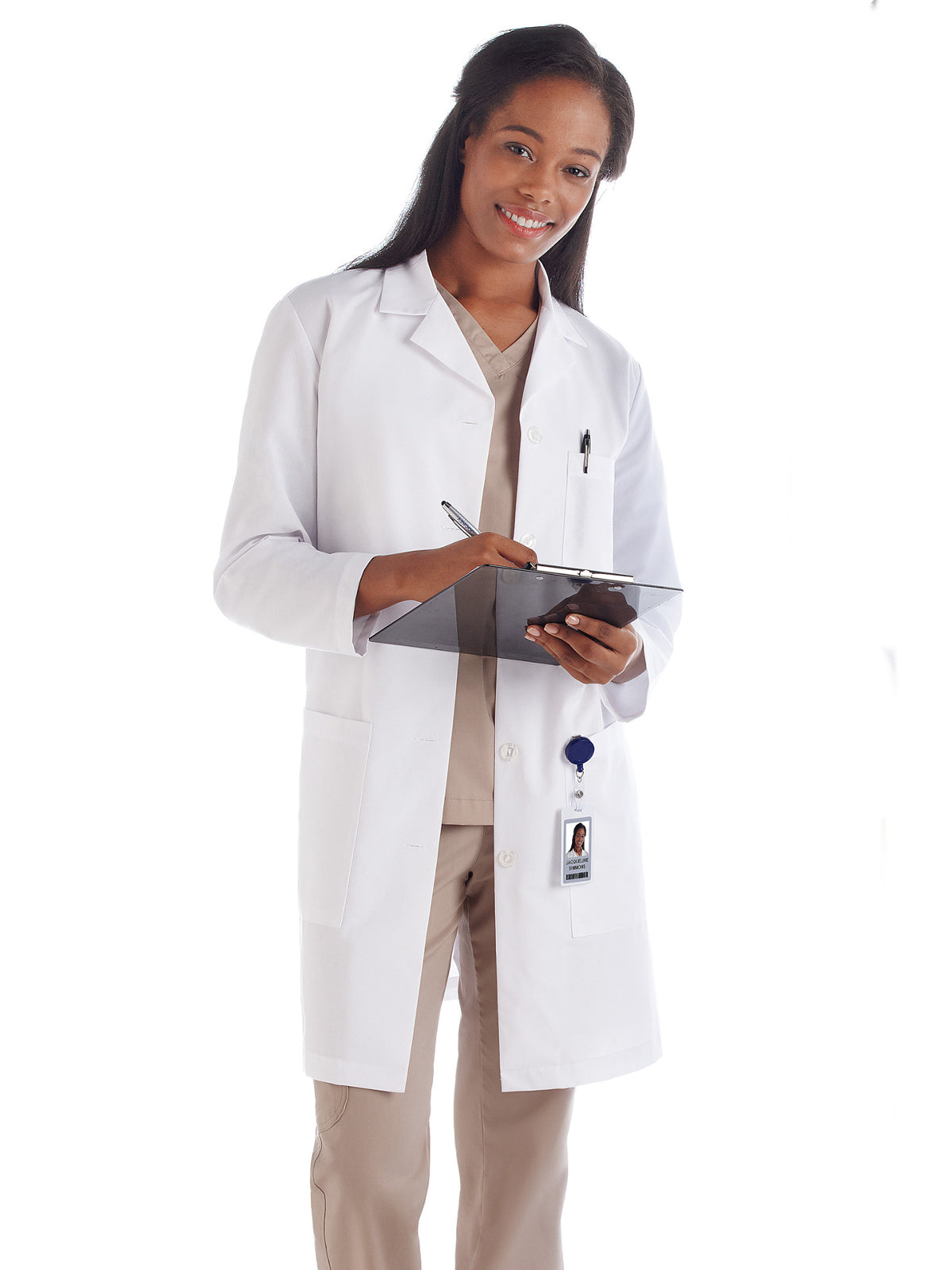 Women's Three-Pocket 37" Full-Length Lab Coat